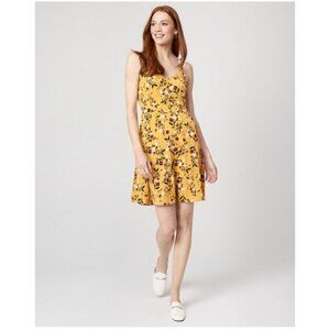 Women Le Chateau Floral Print Crêpe de Chine Dress XXL